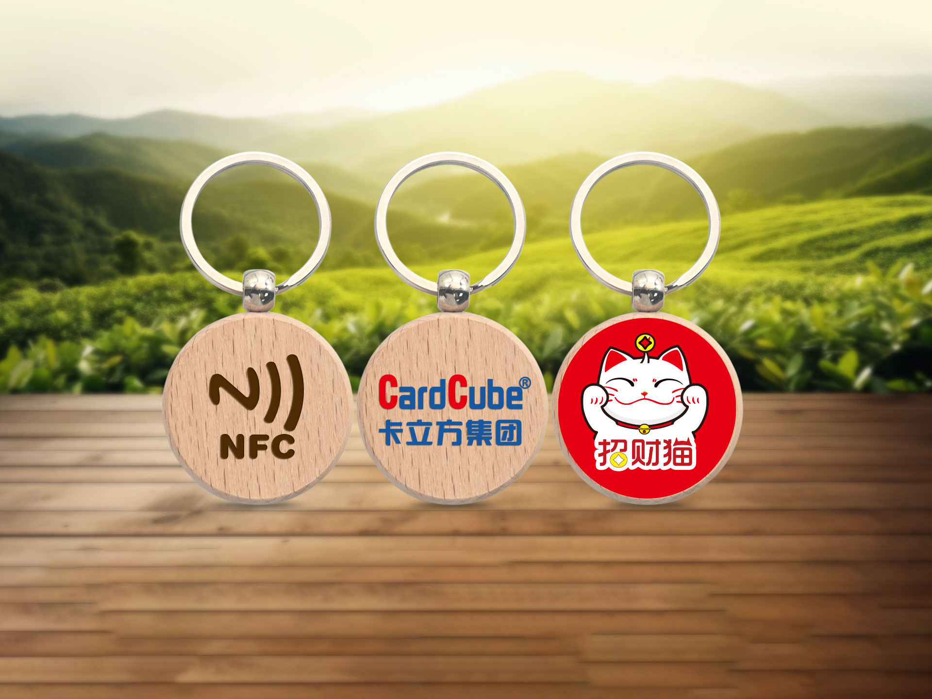 自然臻品，智启未来｜卡立方集团RFID智能木卡工厂环保木质NFC钥匙扣源头厂家